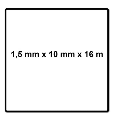 Meisterling Film d'étanchéité adhésif double face PLUS 1,5 mm x 10 mm x 16 m (006050000050)