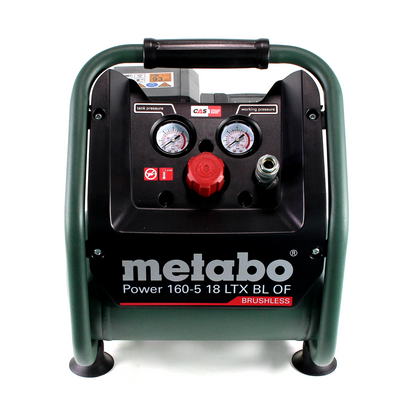 Compresseur à batterie Metabo Power 160-5 18 LTX BL OF 18 V 8,0 bar sans balais + 1x batterie LiHD 4,0 Ah + chargeur