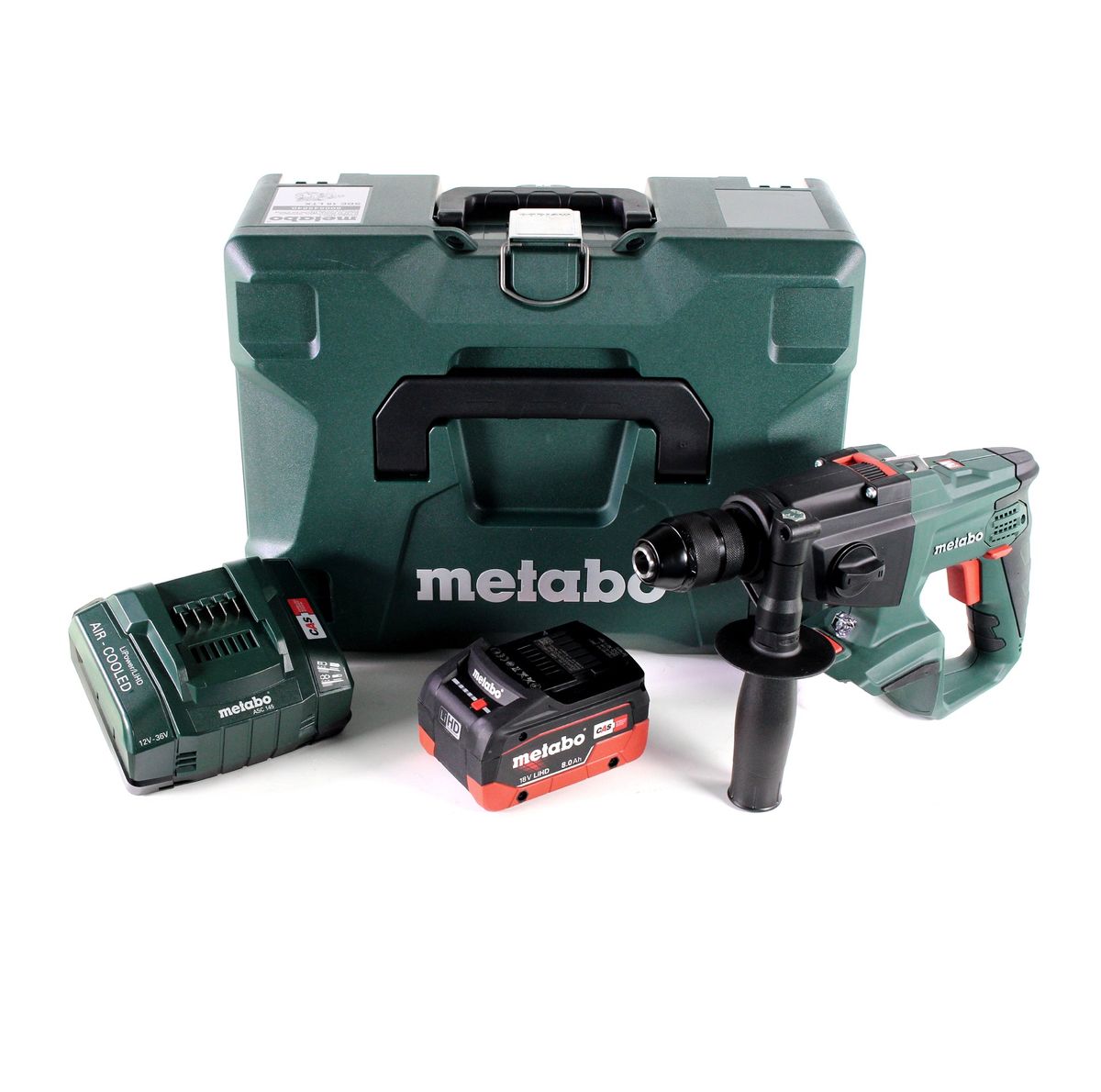 Perceuse à percussion sur batterie Metabo SBE 18 LTX 18 V 24 Nm + 1 batterie LiHD 8,0 Ah + chargeur + MetaLoc