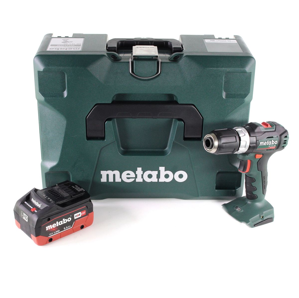 Perceuse à percussion sans fil Metabo SB 18 L BL 18 V 60 Nm sans balai + 1x batterie LiHD 5,5 Ah + MetaLoc - sans chargeur