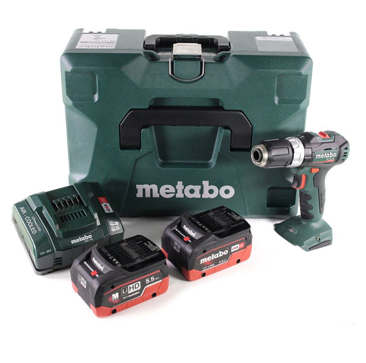 Metabo SB 18 L BL Akku Schlagbohrschrauber 18 V 60 Nm Brushless + 2x LiHD Akku 5,5 Ah + Ladegerät + MetaLoc