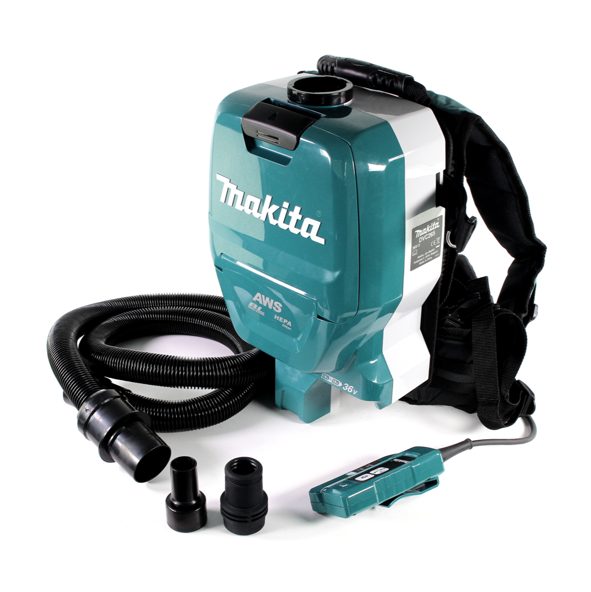 Makita DVC 265 FXU Akku Rucksackstaubsauger 36 V (2x 18 V) Brushless + 2x Akku 3,0 Ah - ohne Ladegerät - Toolbrothers