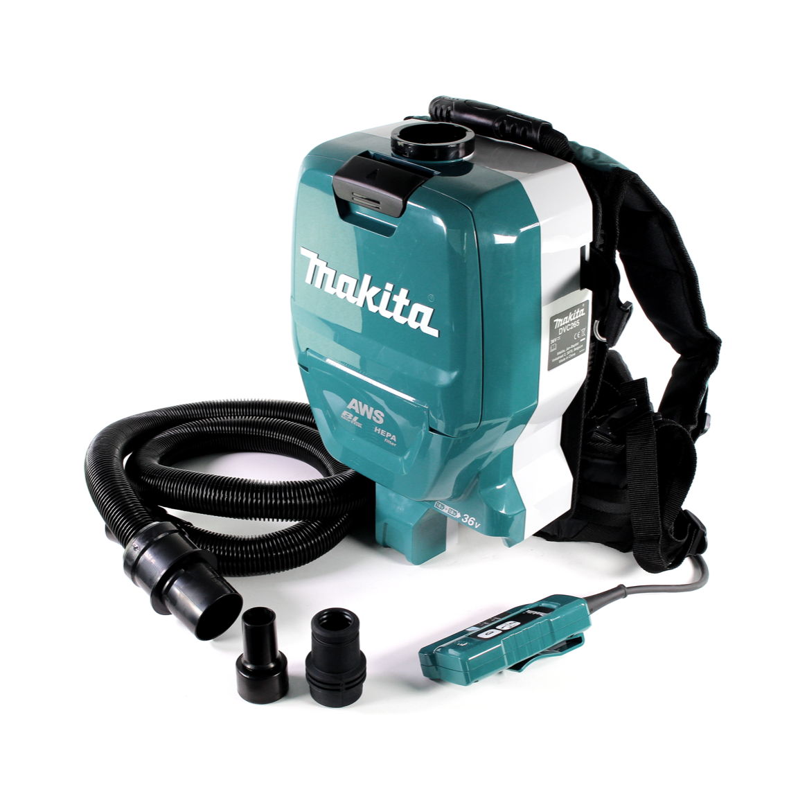 Makita DVC 265 RMXU Akku Rucksackstaubsauger 36 V (2x 18 V) Brushless + 2x Akku 4,0 Ah + Ladegerät - Toolbrothers