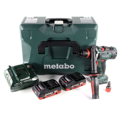 Metabo BS 18 LTX-3 BL QI perceuse-visseuse sans fil 18 V 120 Nm sans balais + 2 batteries LiHD 4,0 Ah + chargeur + MetaLoc