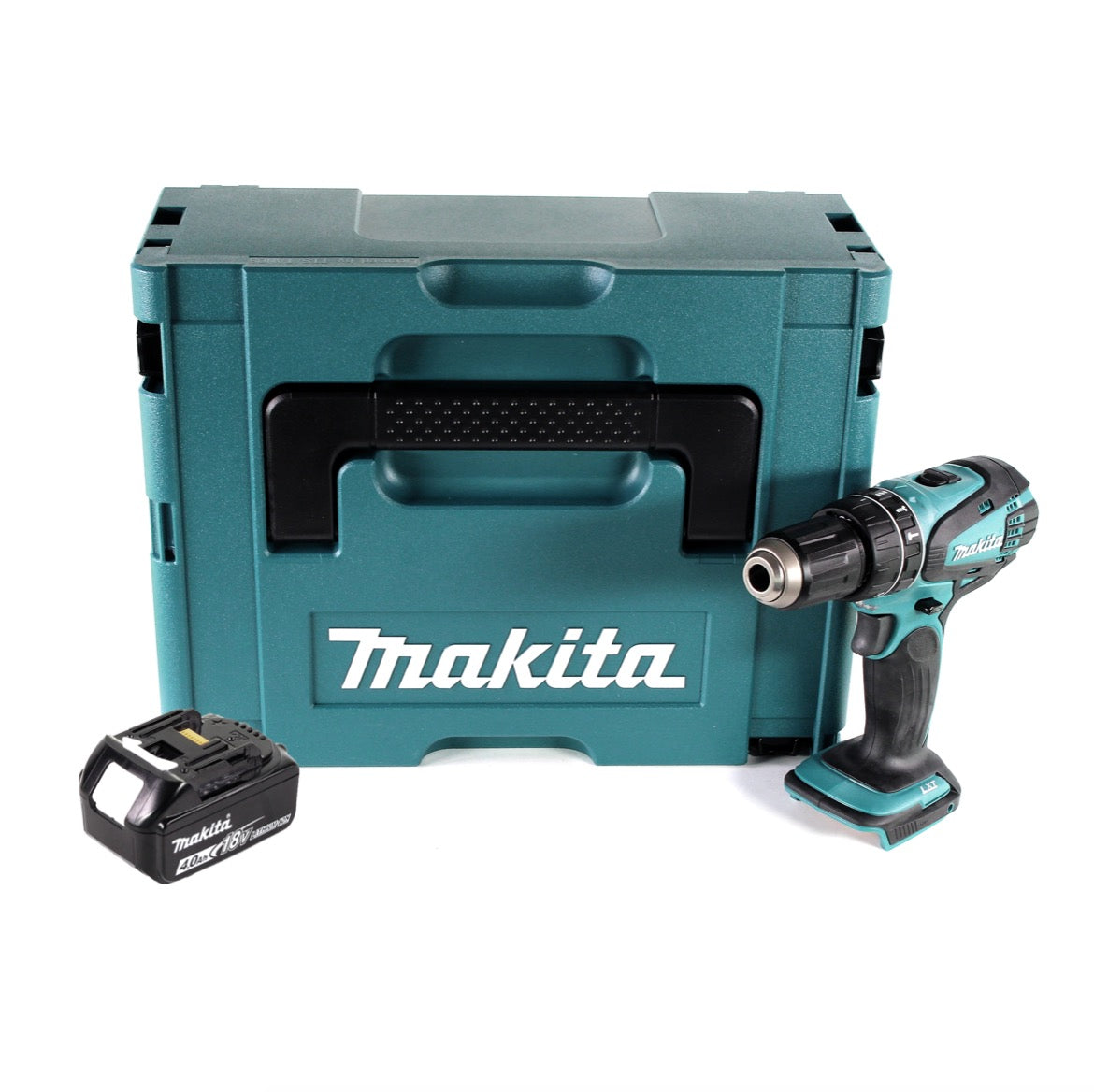 Perceuse à percussion sans fil Makita DHP 456 M1J 18 V 50 Nm + Makpac + 1x batterie 4,0 Ah - sans chargeur