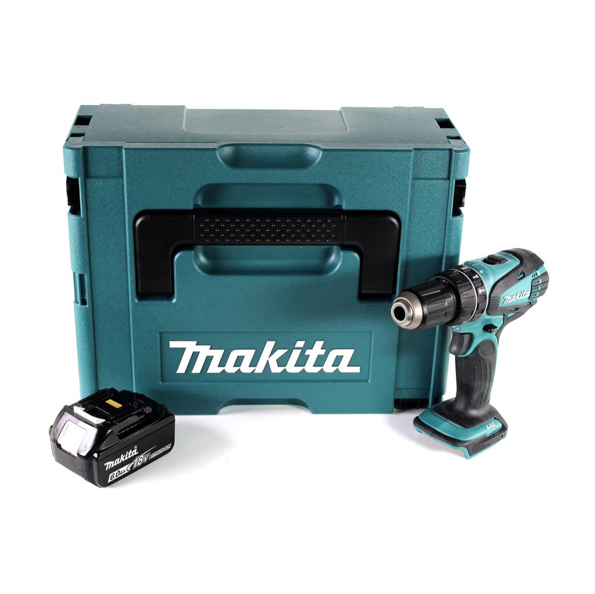 Makita DHP 456 G1J Akku Schlagbohrschrauber 18 V 50 Nm + Makpac + 1x 6,0Ah Akku - ohne Ladegerät