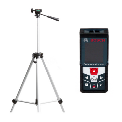 Télémètre laser Bosch GLM 500 + trépied Stanley 1/4"