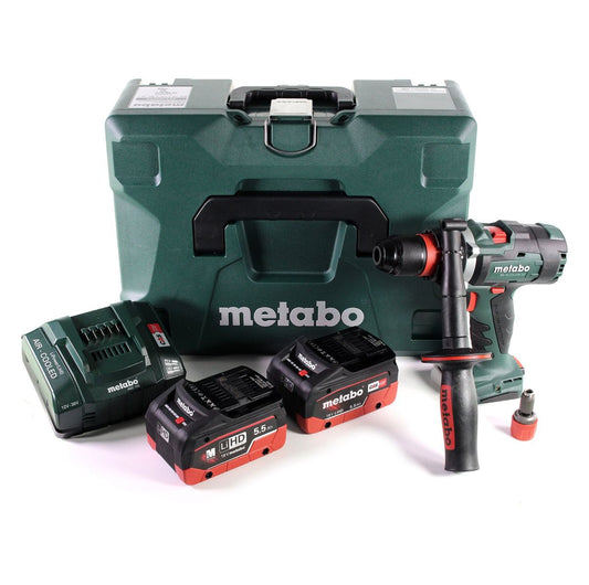 Metabo BS 18 LTX-3 BL Q I Akku Bohrschrauber 18 V 120 Nm Brushless + 2x LiHD Akku 5,5 Ah + Ladegerät + MetaLoc