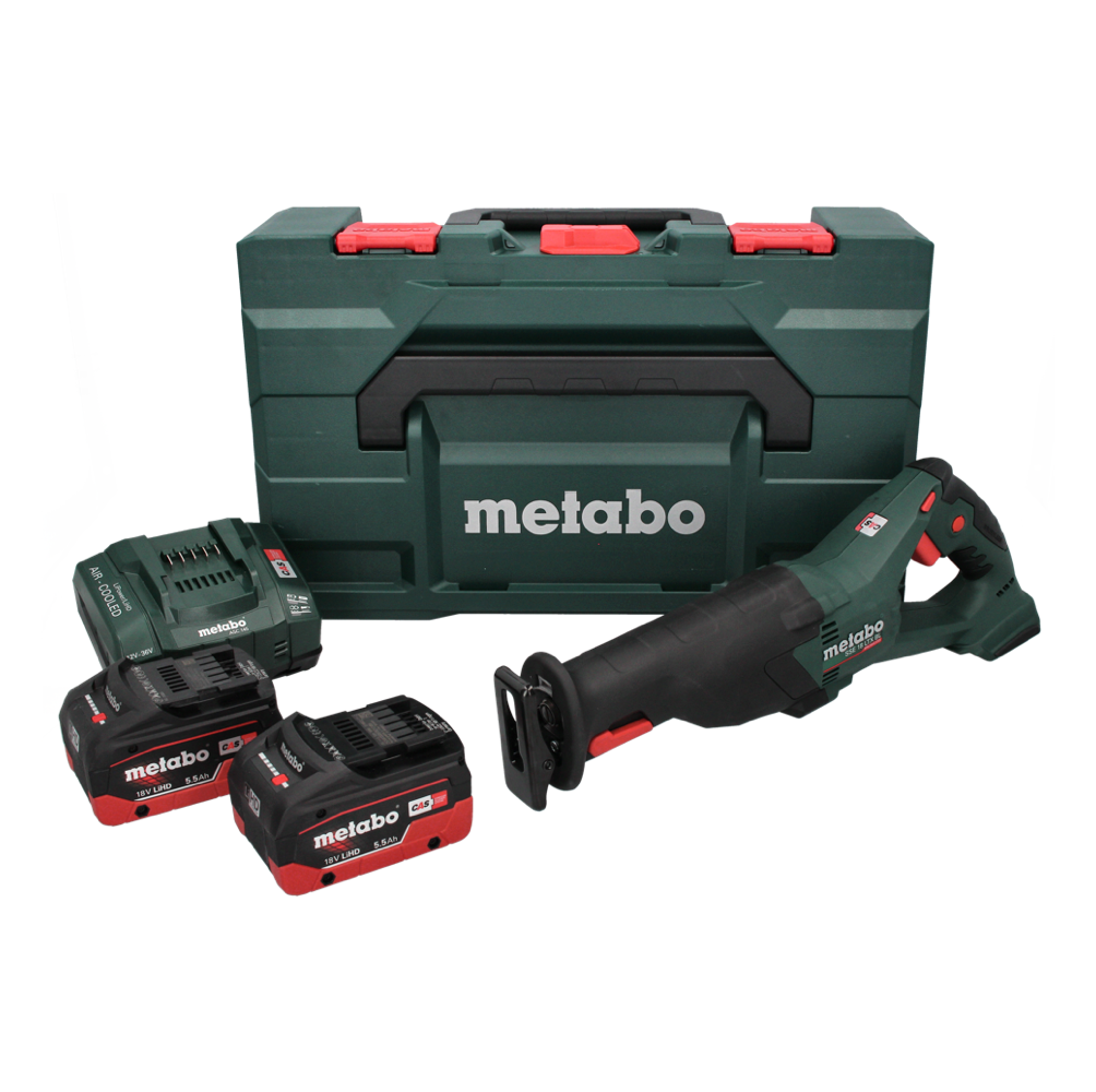 Metabo SSE 18 LTX BL Akku Säbelsäge Reciprosäge 18 V Brushless + 2x Akku 5,5 Ah + Ladegerät + metaBOX - Toolbrothers