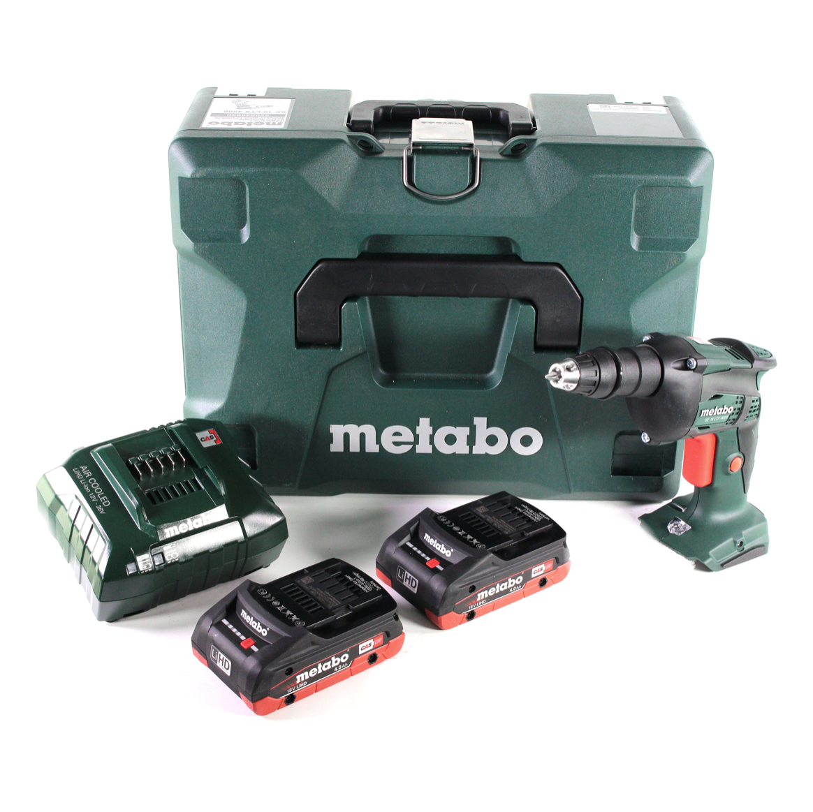 Visseuse à cloison sèche sans fil Metabo SE 18 LTX 4000 18 V 7 Nm 1/4" + 2x batterie LiHD 4,0 Ah + chargeur + MetaLoc