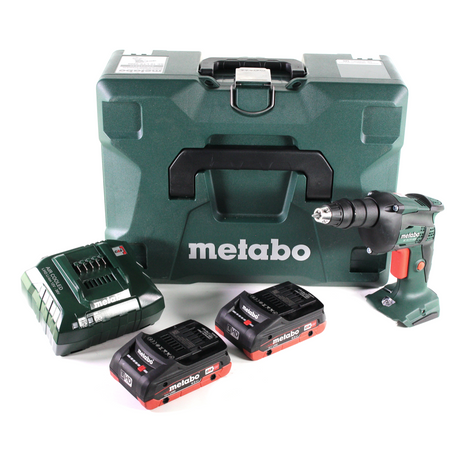 Visseuse à cloison sèche sans fil Metabo SE 18 LTX 4000 18 V 7 Nm 1/4" + 2x batterie LiHD 4,0 Ah + chargeur + MetaLoc