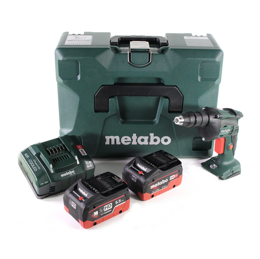 Visseuse à cloison sèche sans fil Metabo SE 18 LTX 4000 18 V 7 Nm 1/4" + 2x batterie LiHD 5,5 Ah + chargeur + MetaLoc