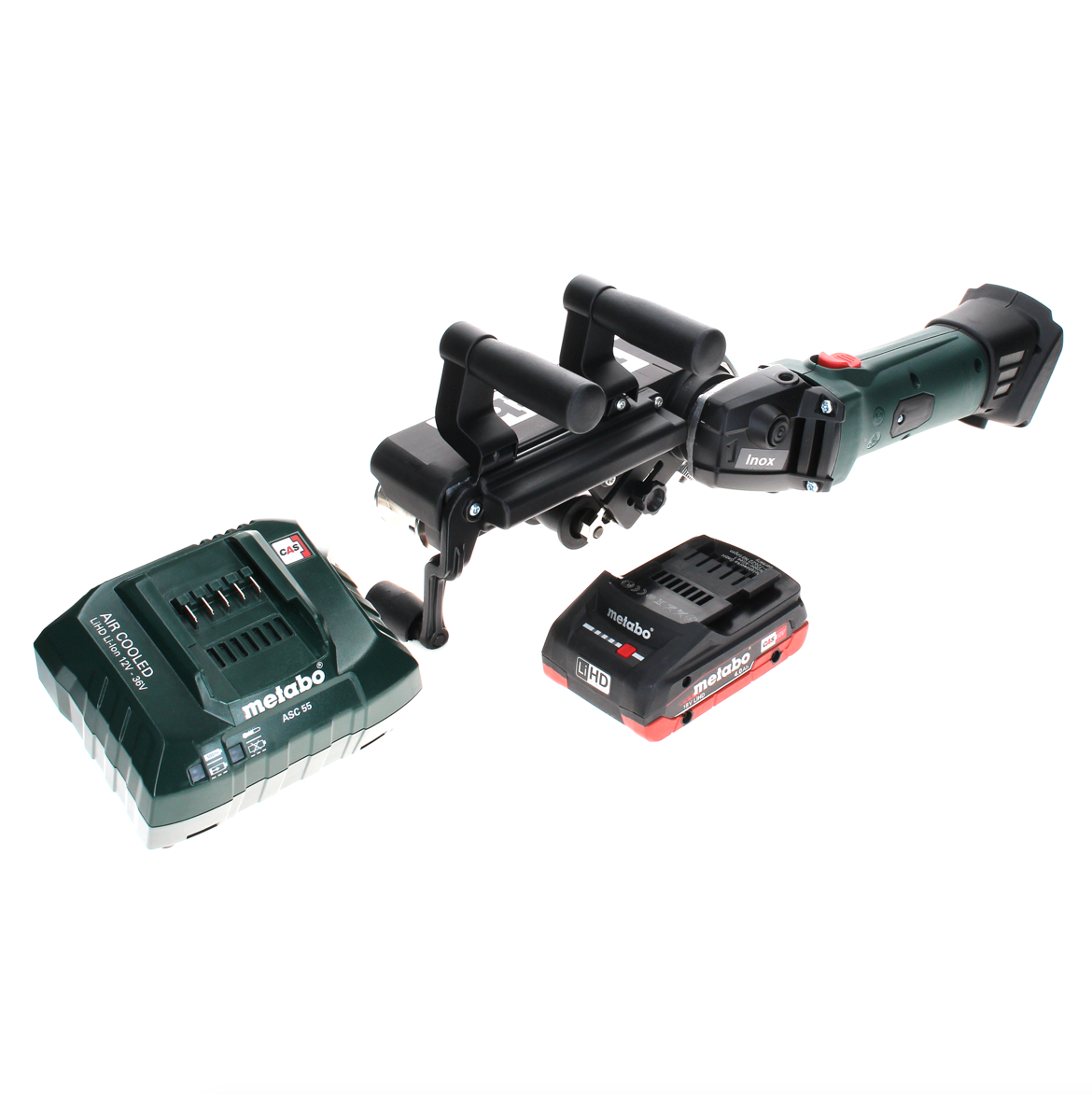 Ponceuse à bande à batterie Metabo RB 18 LTX 60 18 V 60 mm + 1 batterie LiHD 4,0 Ah + chargeur