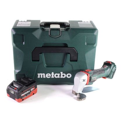 Metabo SCV 18 LTX BL 1.6 Cisaille à tôle sans fil 18V Brushless + 1x Batterie LiHD 8,0 Ah + Coffret MetaLoc - sans chargeur