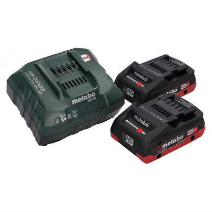 Metabo NIV 18 LTX BL 1.6 Grignoteuse sans fil 18 V brushless + 2x Batteries LiHD 4.0 Ah + Chargeur + metaBOX