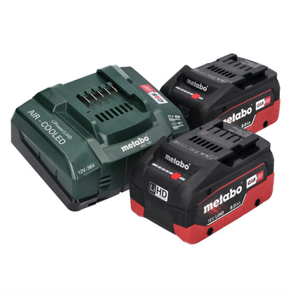 Metabo NIV 18 LTX BL 1.6 Grignoteuse sans fil 18 V grignoteuse brushless + 2x Batteries LiHD 8.0 Ah + Chargeur + metaBOX