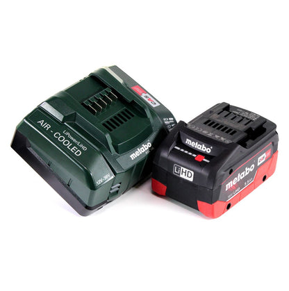 Metabo NIV 18 LTX BL 1.6 Grignoteuse sans fil GRATUIT 3 ans de service complet protection complète 18 V grignoteuse sans balais + 1x Batterie LiHD 5,5 Ah + Chargeur + MetaLoc