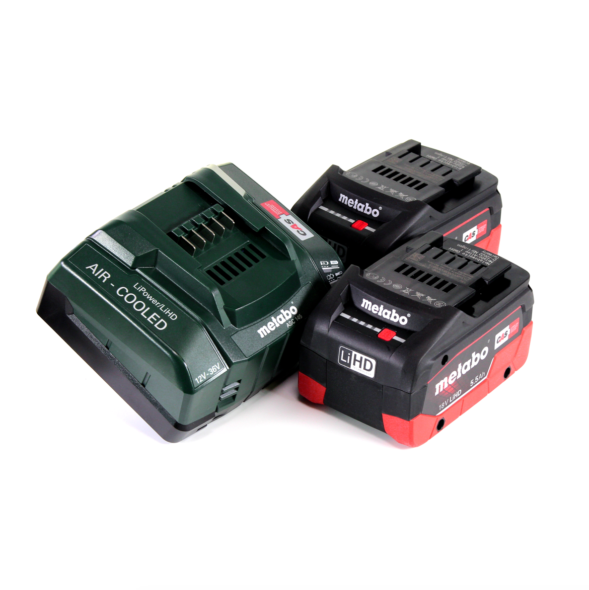 Metabo KHA 18 LTX BL 24 Quick Akku Kombihammer 18 V 2,2 J SDS-plus Brushless + 2x LiHD Akku 5,5 Ah + Ladegerät + Meißel und Bohrer Set 16tlg. SDS plus + MetaLoc