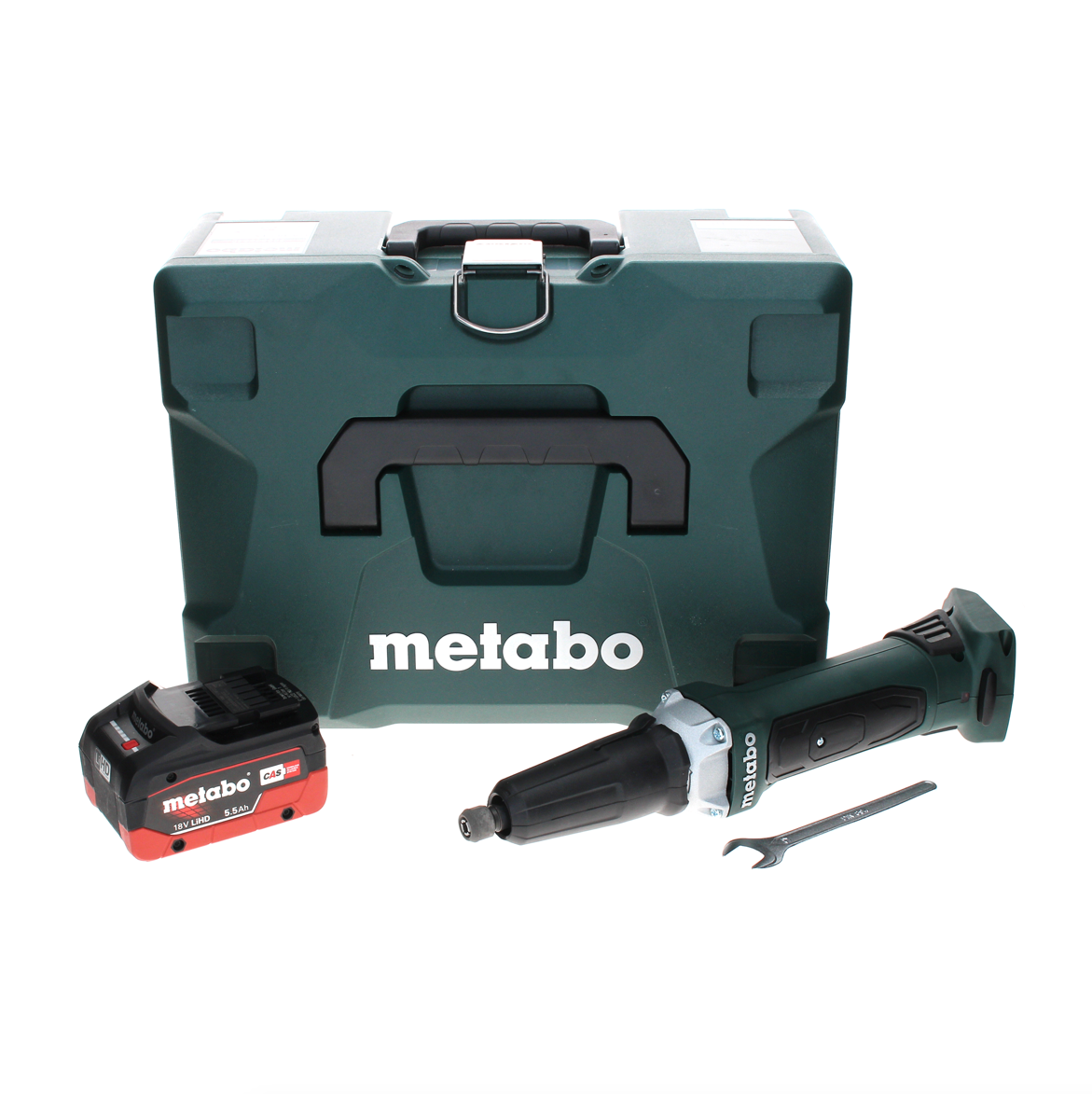 Meuleuse droite à batterie Metabo GA 18 LTX 18 V + 1x batterie LiHD 5,5 Ah + MetaLoc - sans chargeur