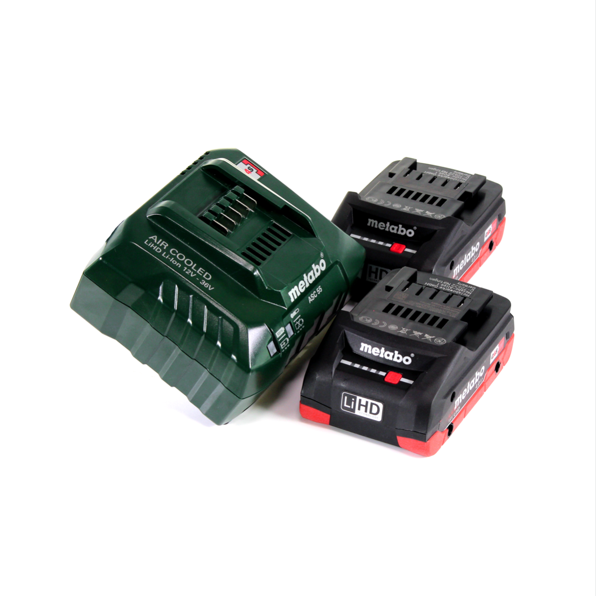 Metabo PA 14.4-18 LED-USB Akku Power Adapter Basis Set mit 2x LiHD Akku 4,0 Ah + Ladegerät ASC55