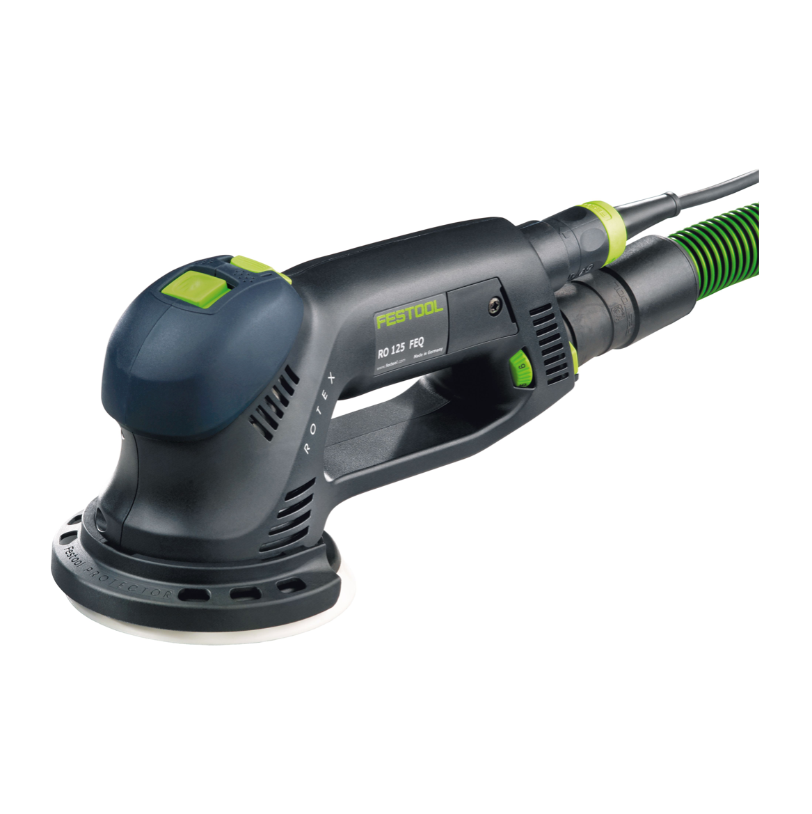 Festool Rotex RO 125 FEQ-Plus Getriebe-Exzenterschleifer 500 W 125 mm + Schleifteller + 200x Schleifscheiben Granat + Protection Pad + systainer - Toolbrothers