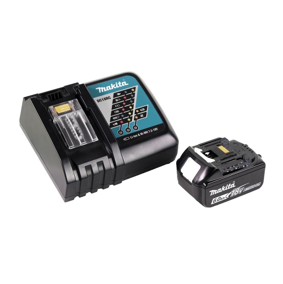 Makita DCO 180 RG1J Coupeuse Rotative Sans Fil 18 V + 1x Batterie 6,0 Ah + Chargeur + Coffret Makpac