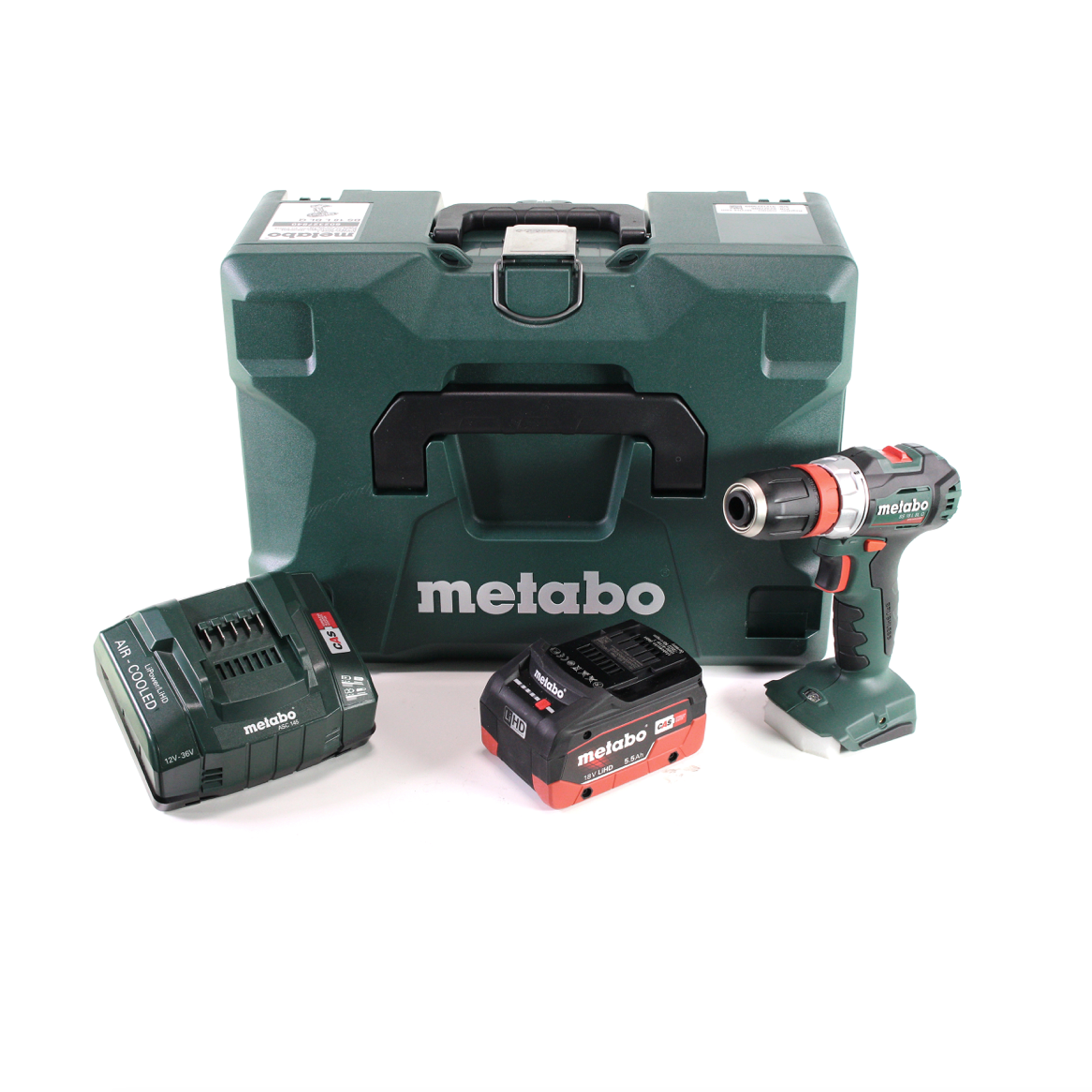 Perceuse-visseuse sans fil Metabo BS 18 L BL Q 18 V 60 Nm sans balais + MetaLoc + 1 batterie LiHD 5,5 Ah + chargeur