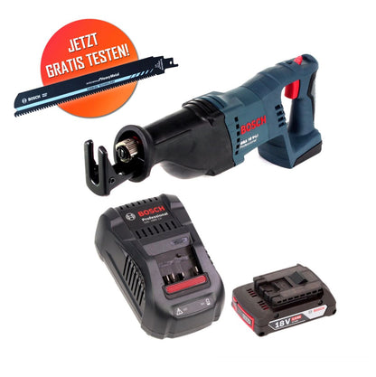 Lame de scie alternative au carbure Bosch gratuite Scie alternative sans fil Bosch GSA 18V-LI 18 V + 1x batterie 2,0 Ah + chargeur