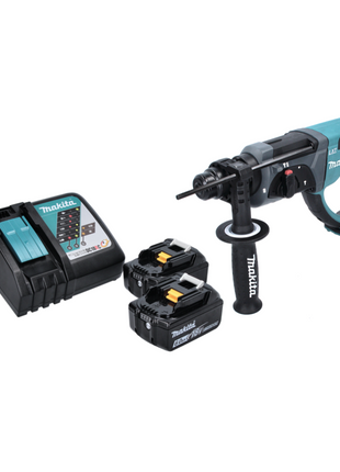 Makita DHR 202 RG Perforateur sans fil 18 V 2,0 J SDS Plus + 2x Batteries 6,0 Ah + Chargeur