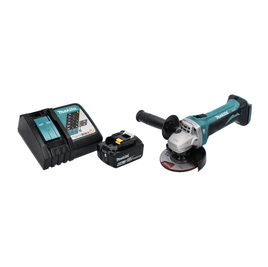 Makita DGA 452 RG1 Meuleuse d'angle sans fil 18 V 115 mm + 1x Batterie 6,0 Ah + Chargeur