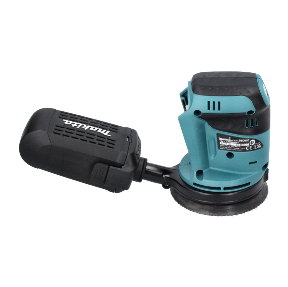 Makita DBO 180 RG Akku Exzenterschleifer 18 V 125 mm + 2x Akku 6,0 Ah + Ladegerät - Toolbrothers