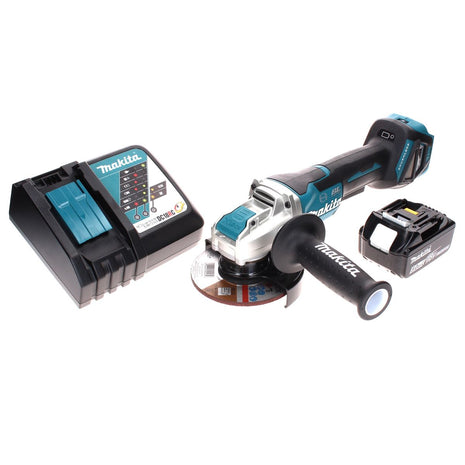 Makita DGA 519 RT1 Meuleuse d'angle sur batterie 18 V 125 mm sans balais X-Lock + 1x batterie 5,0 Ah + chargeur