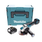 Makita DGA 519 T1J Meuleuse d'angle sans balais 18 V 125 mm X-Lock + 1x batterie 5,0 Ah + Makpac - sans chargeur