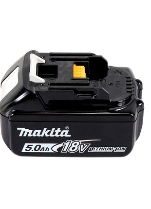 Makita DGA 519 T1J Meuleuse d'angle sans balais 18 V 125 mm X-Lock + 1x batterie 5,0 Ah + Makpac - sans chargeur