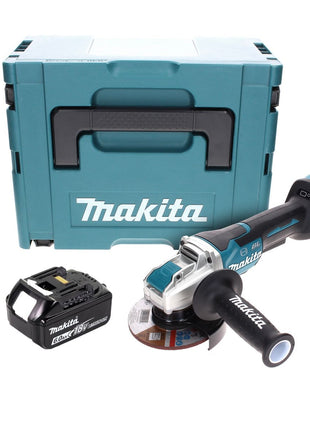 Makita DGA 519 G1J Meuleuse d'angle sans balais 18 V 125 mm X-Lock + 1x batterie 6,0 Ah + Makpac - sans chargeur