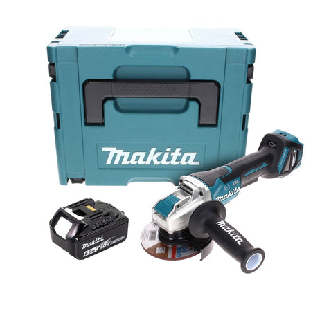 Makita DGA 519 G1J Meuleuse d'angle sans balais 18 V 125 mm X-Lock + 1x batterie 6,0 Ah + Makpac - sans chargeur