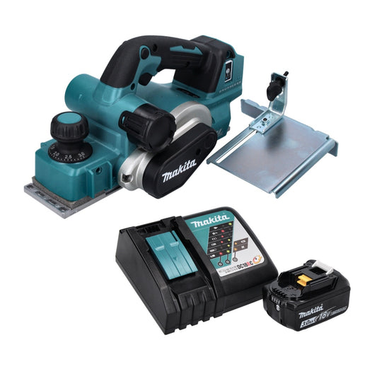 Makita DKP 181 RF1 Akku Hobel Falzhobel 82 mm 18 V Brushless + 1x Akku 3,0 Ah + Ladegerät