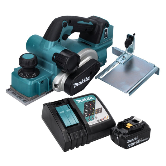 Makita DKP181RT1 Rabot sans fil 82mm 18V Brushless + 1x Batterie 5,0 Ah + Chargeur