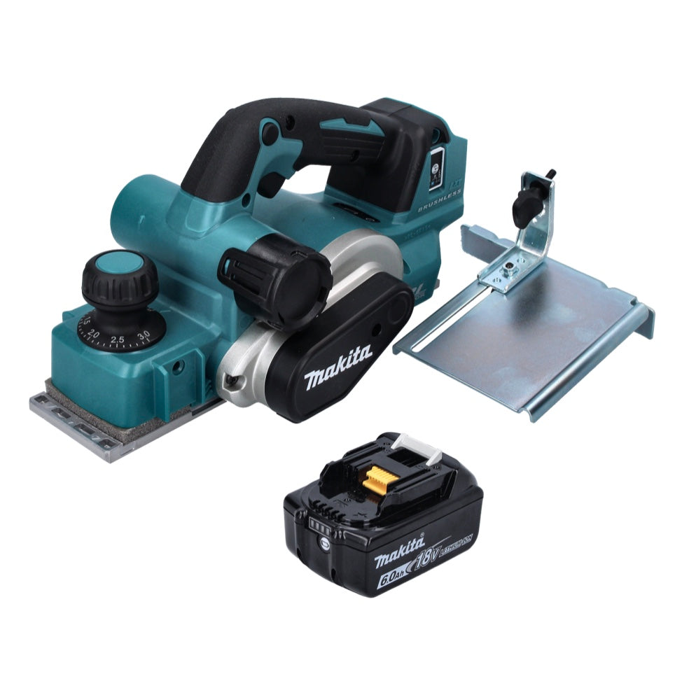 Makita DKP181G1 Rabot sans fil 82mm 18V Brushless + 1x Batterie 6,0 Ah - sans chargeur