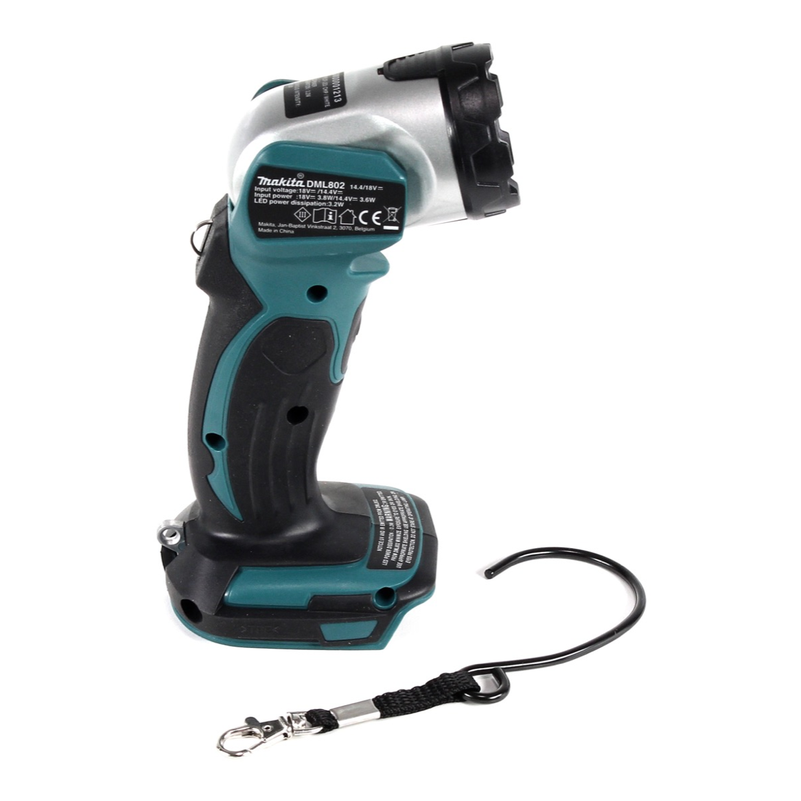 Makita DML 802 RG Akku Lampe für 14,4 und 18 V Akku + 2x Akku 6,0 Ah + Ladegerät