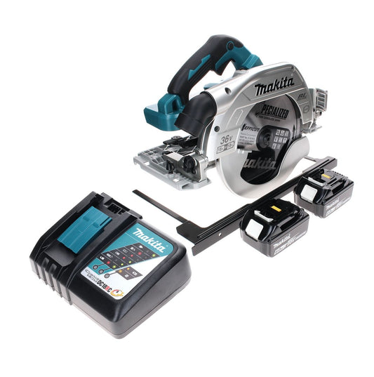 Makita DHS 900 RG2 Scie circulaire sans fil 36 V (2x 18 V) 235 mm brushless + 2x Batteries 6,0 Ah + Chargeur