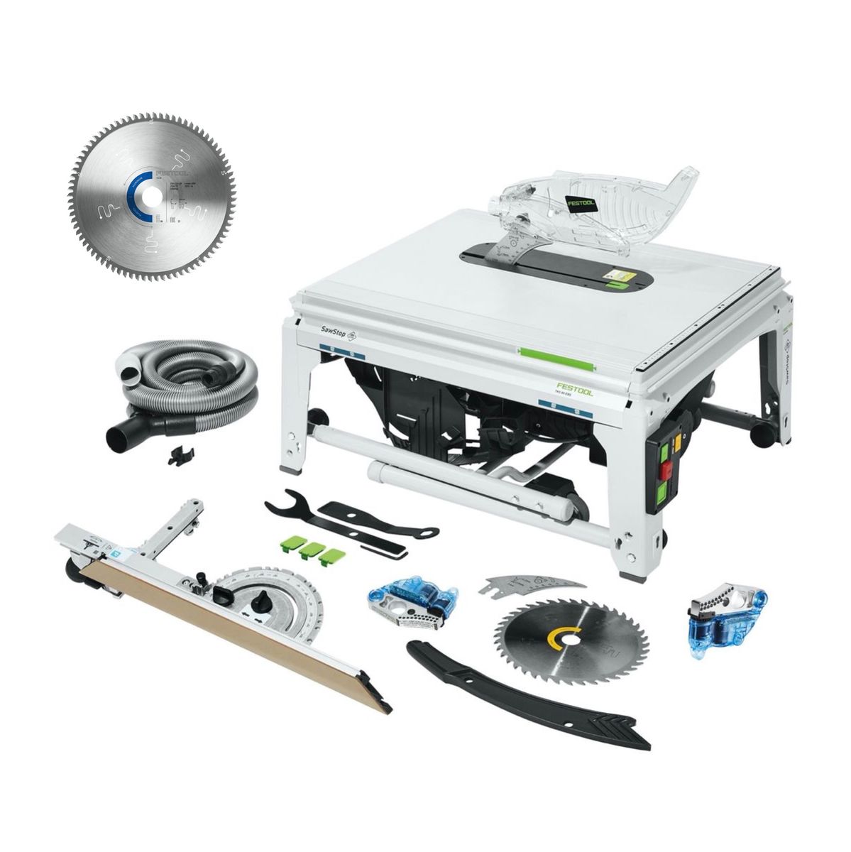 Festool TKS 80 EBS 2200 watts Scie à table 254 mm (575781) + Lame de scie circulaire spéciale TF80 A (575978) + 1x Cartouche KT-TKS 80 (575851)