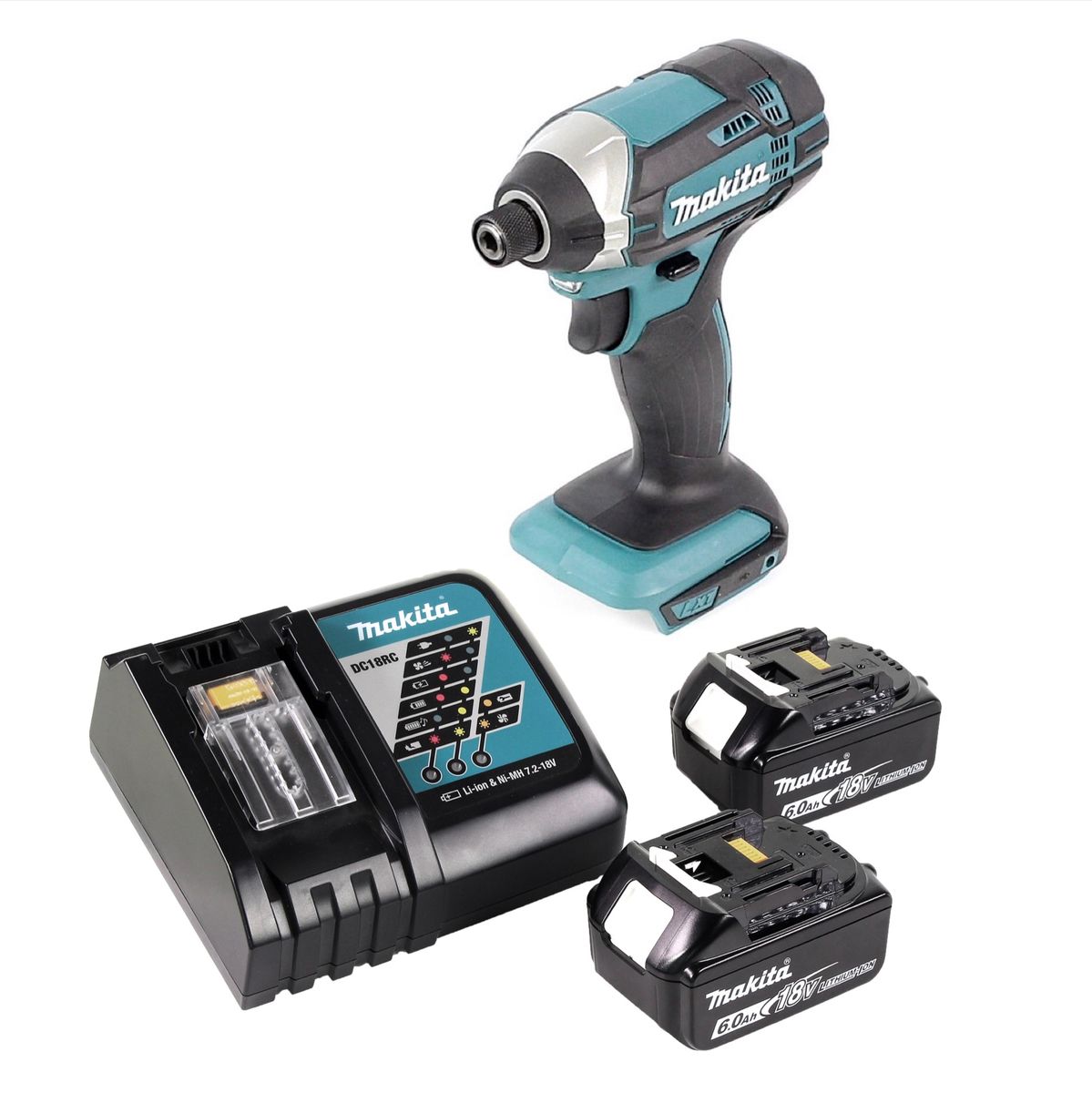 Makita DTD 152 RG Visseuse à chocs sans fil 18 V 165 Nm + 2x Batteries 6,0 Ah + Chargeur