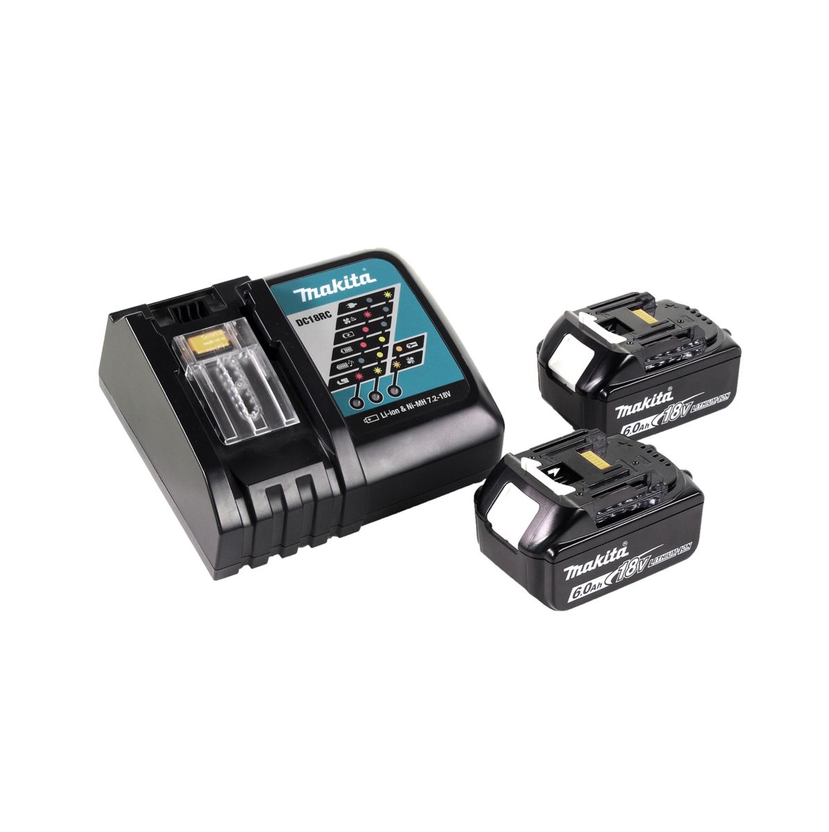 Makita DHP 485 RG Perceuse-visseuse à percussion sans fil 18 V 50 Nm brushless + 2x Batteries 6,0 Ah + Chargeur