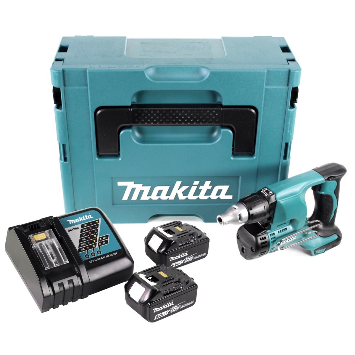 Makita DFS 450 ZJ 18 V Visseuse plaque de plâtre sans fil avec boîtier Makpac - sans Batterie, ni Chargeur