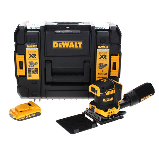 DeWalt DCW 200 NT Akku Vibrationsschleifer 18 V 108x115 mm + 1x Akku 2,0 Ah + TSTAK - ohne Ladegerät - Toolbrothers