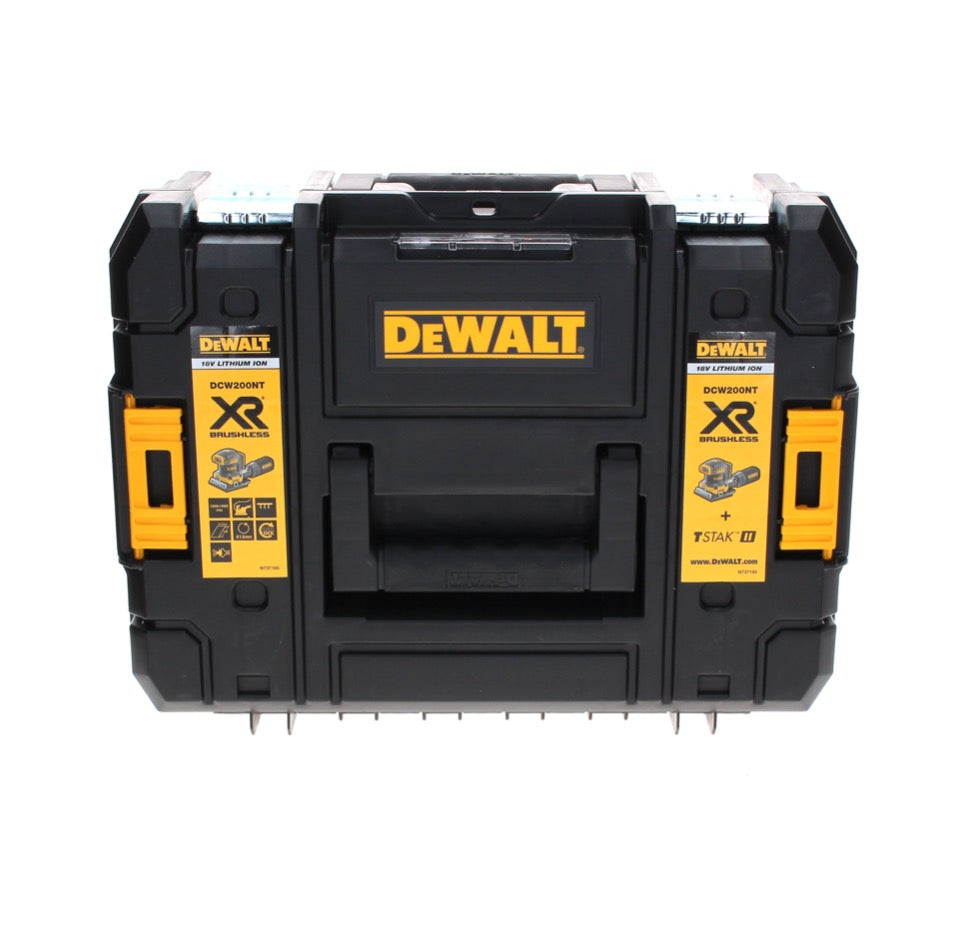 Ponceuse vibrante sur batterie DeWalt DCW 200 NT 18 V 108x115 mm + 1x batterie 3,0 Ah + TSTAK - sans chargeur