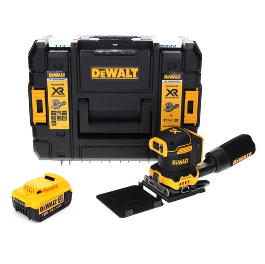 DeWalt DCW 200 NT Akku Vibrationsschleifer 18 V 108x115 mm + 1x Akku 4,0A h + TSTAK - ohne Ladegerät - Toolbrothers