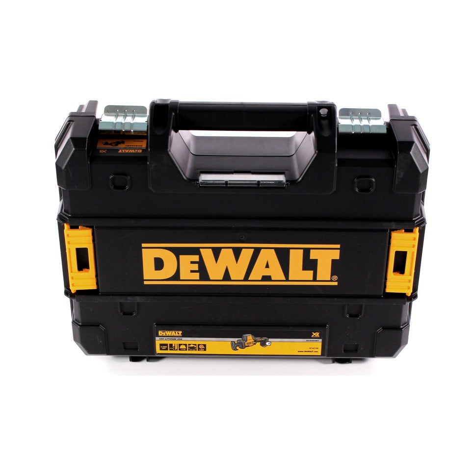 Scie alternative sur batterie DeWalt DCS 369 L2 18 V + 2x batteries 3,0 Ah + chargeur + TSTAK