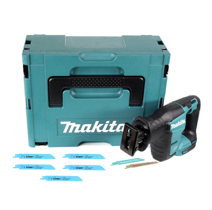 Makita DJR 188 ZJ Akku Reciprosäge 18 V Brushless Solo + 5x Sägeblatt Metal Wood + Makpac - ohne Akku, ohne Ladegerät - Toolbrothers